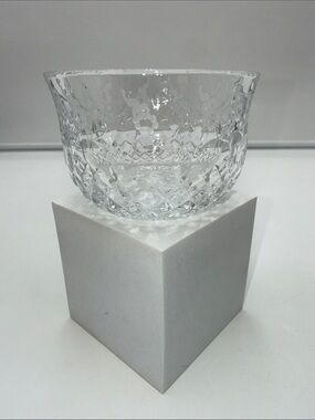 Rogaska Clear Crystal Etched Cut Sugar Bowl